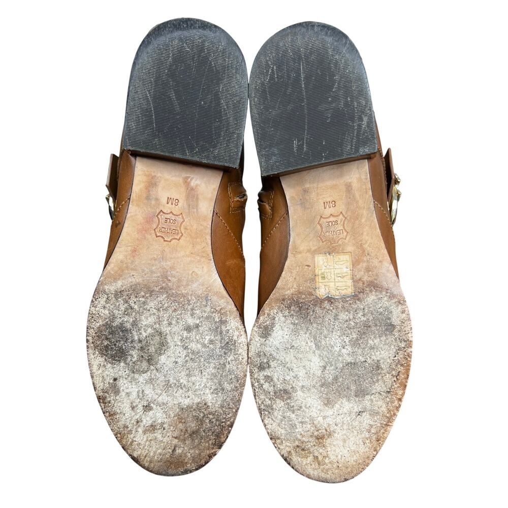 Tory Burch Women’s Sofia Brown Leather Riding Boots Size US 8 - Picture 9 of 10